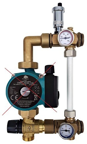 Festwertregelset / Pumpengruppe für Fußbodenheizung ohne Pumpe Festwertregelset / Pumpengruppe für Fußbodenheizung ohne Pumpe
